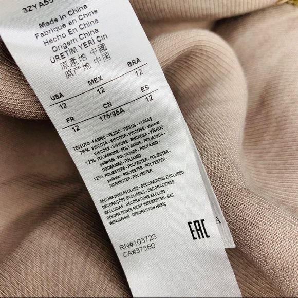 Armani Exchange Gold Metallic Short Dress NWT 12 - Picture 15 of 16